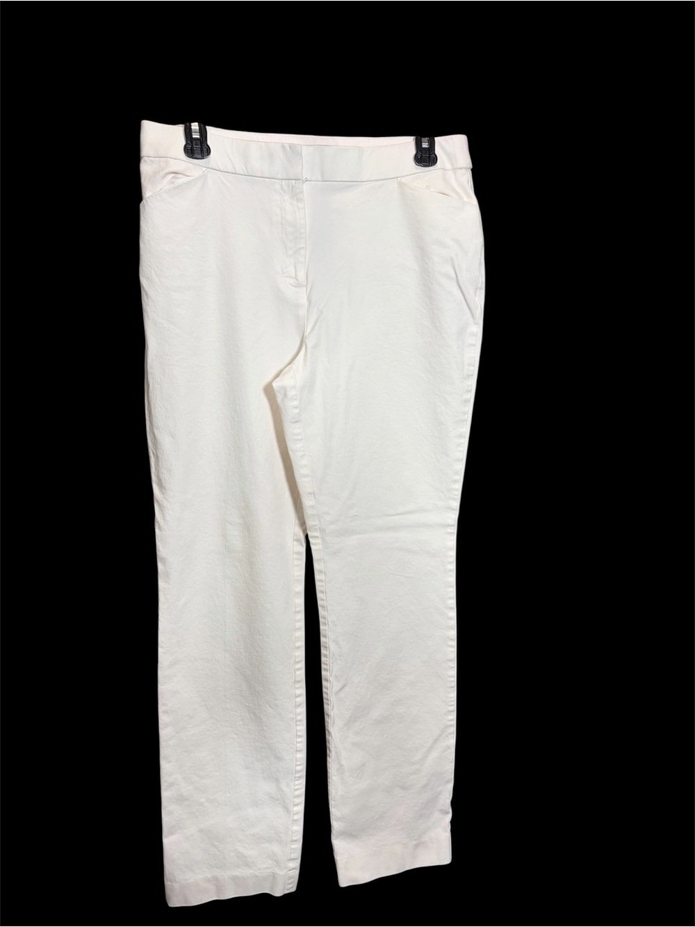 Chico's White Women's Pants with Label Detail